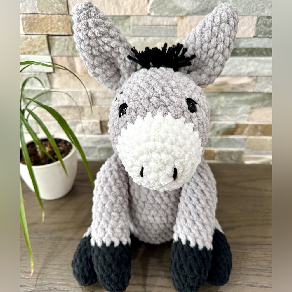 Handmade crochet donkey! Made to order 
🥰🥰🥰
